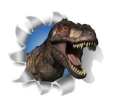 Tyrannosaurus Rex poking through pages